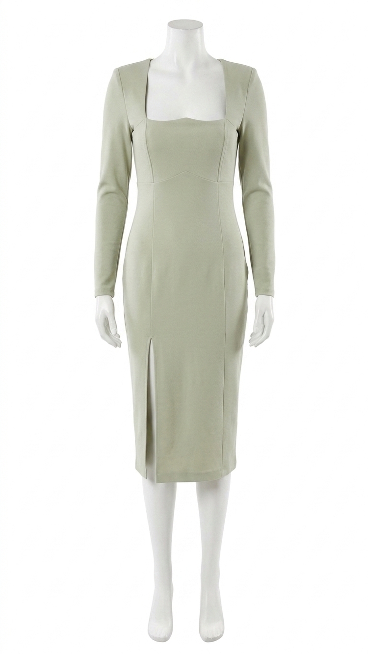 NEW ELLIATT azure midi dress in green